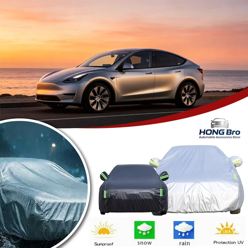 

For Tesla Model Y 2019-2026 Full Car Covers Oxford Fabric, Anti-UV Sunshade, Waterproof Snowproof Dustproof Accessories