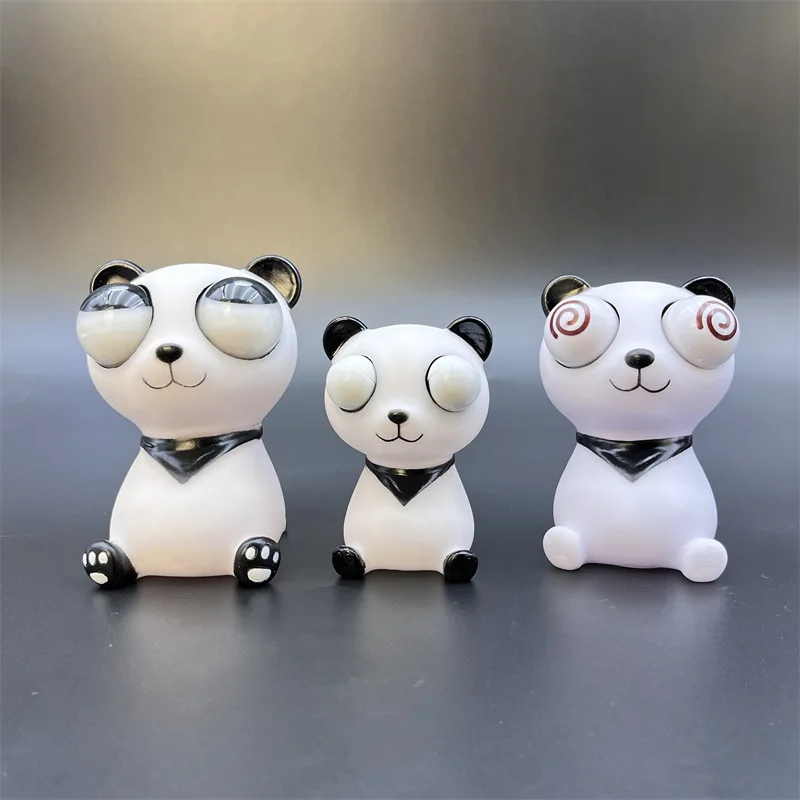 Creative Decompression Toy Cartoon Glaring Panda Squeezing Stress Relief Toys Adult Children Vent Hand Fidget Relieving Gift