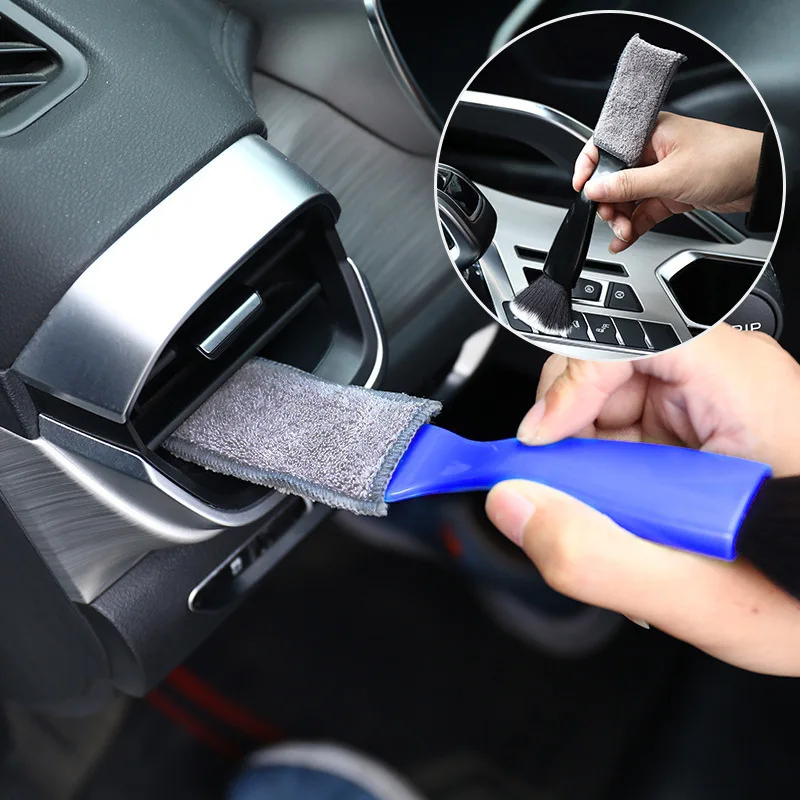 Multifunctional Car Cleaning Brush Interior Air Outlet Clean Tools Dashboard Dust Removal Double-ended Brushes