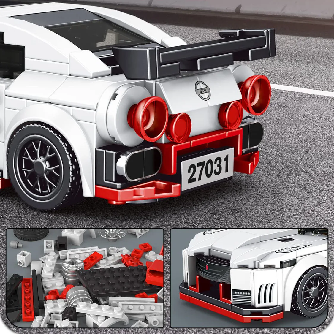 몰드 킹 스피드 챔피언 레이싱카 조립 장난감, 소년 및 십대를 위한 레이싱 스포츠 수집용 모델 자동차 조립 장난감 (디스플레이 케이스 포함), 성인 및 어린이용 레이싱카 조립 키트 27031