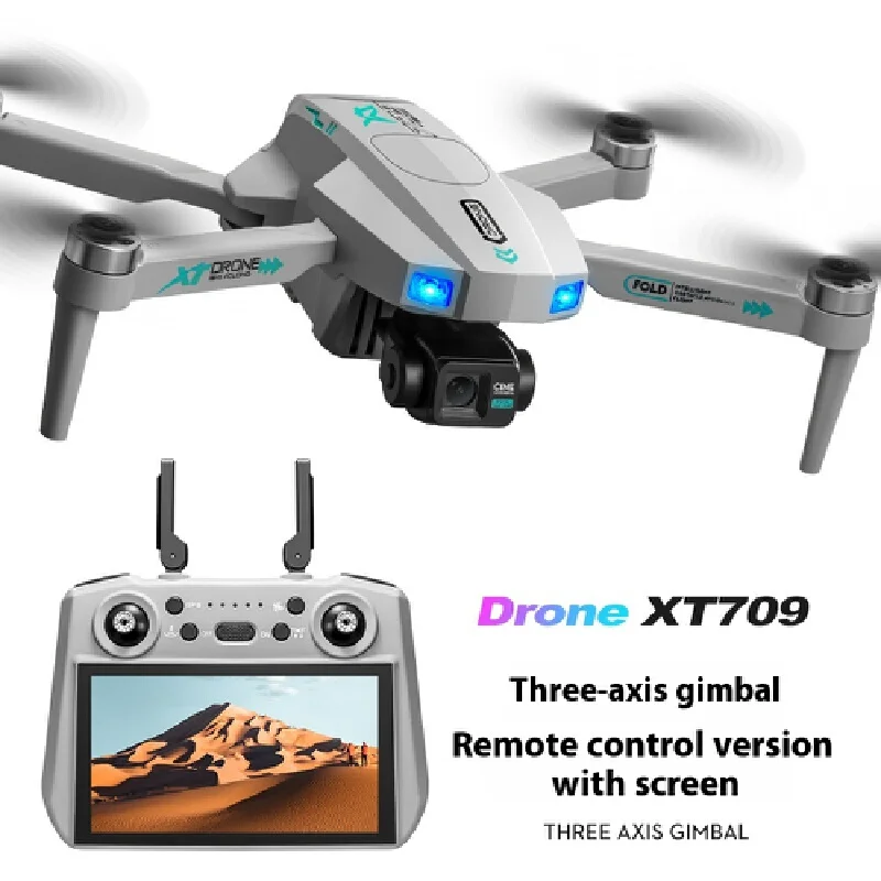 Drone Sayap Tetap XT709 untuk Fotografi Udara, Gimbal Tiga-Axis, Transmisi Gambar Digital HD4K, Pesawat Kendali Jarak Jauh untuk UAV Mark