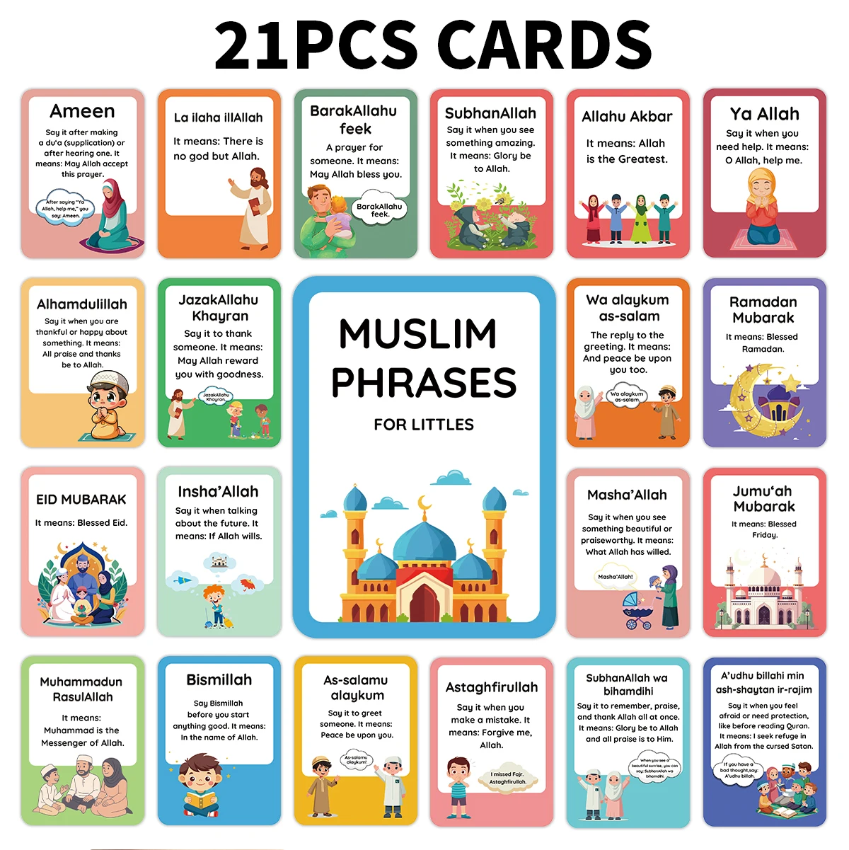 21Pcs Colored Islam…