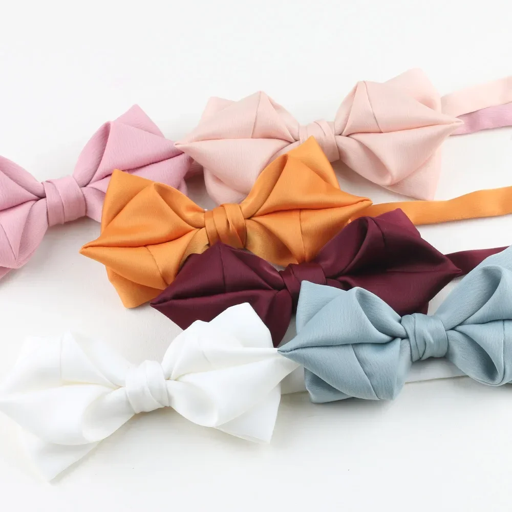 Professional formal casual men's bow tie Wedding groom best man Banquet party flat head Business gentleman bow tie