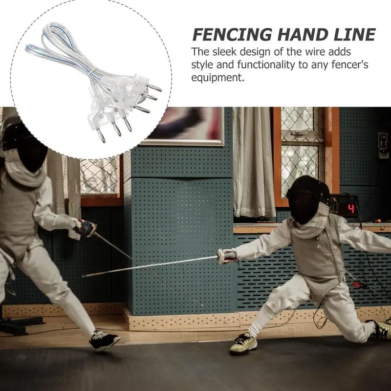 Fencing Hand Wire Lightweight Body Wire Stainless Steel Body Cord Saber Flexible Hand Cord Transparent Fencing Accessories For