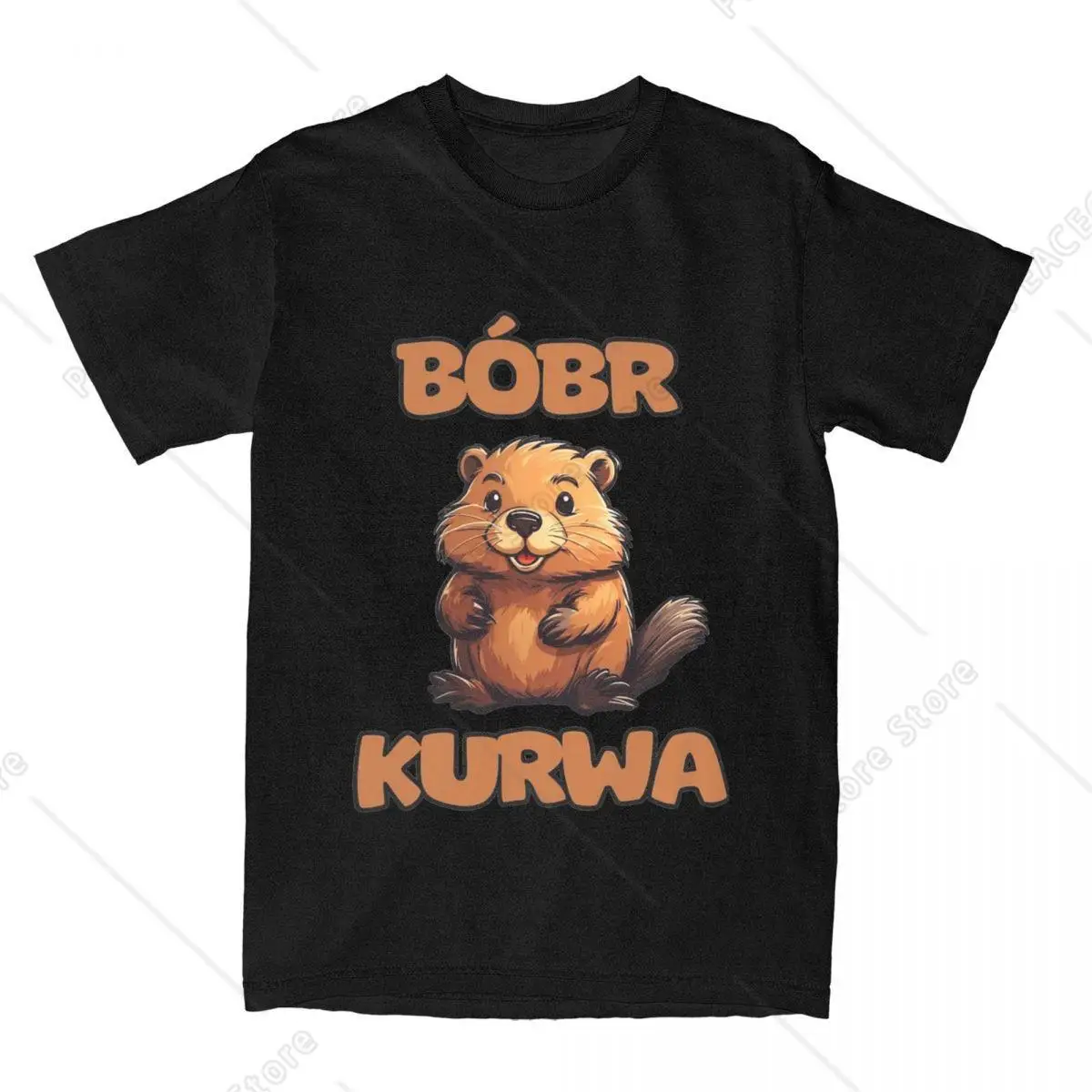 Vintage Bobr Kurwa Viral Polish Beaver Meme T Shirt Men Women Pure Cotton Poland Bober Tee Shirt Plus Size Clothing