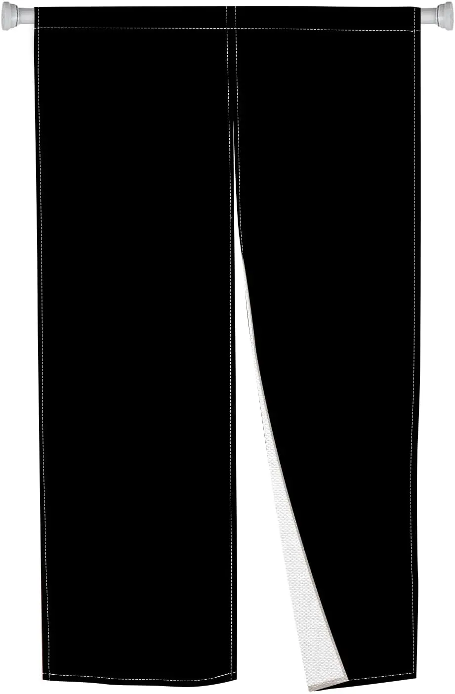 Long Type Japanese Doorway Curtain Noren Window Treatment Door Tapestry Pure Black Printed Door Curtain for Privacy Partition