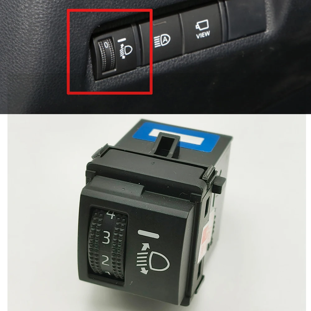 Headlight Adjustment Switch for Toyota Wildlander RAV4 Headlamp Leveling Switch Headlamp High Bottom Adjustment Button