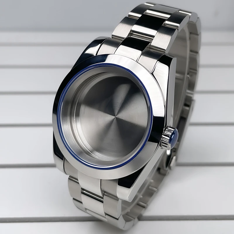 NH35 Case Lighting Green Gasket Bezel Stainless Steel OYS Bracelet Sapphire Glass SKX Mod Parts NH35 NH36 Movement Watch Case