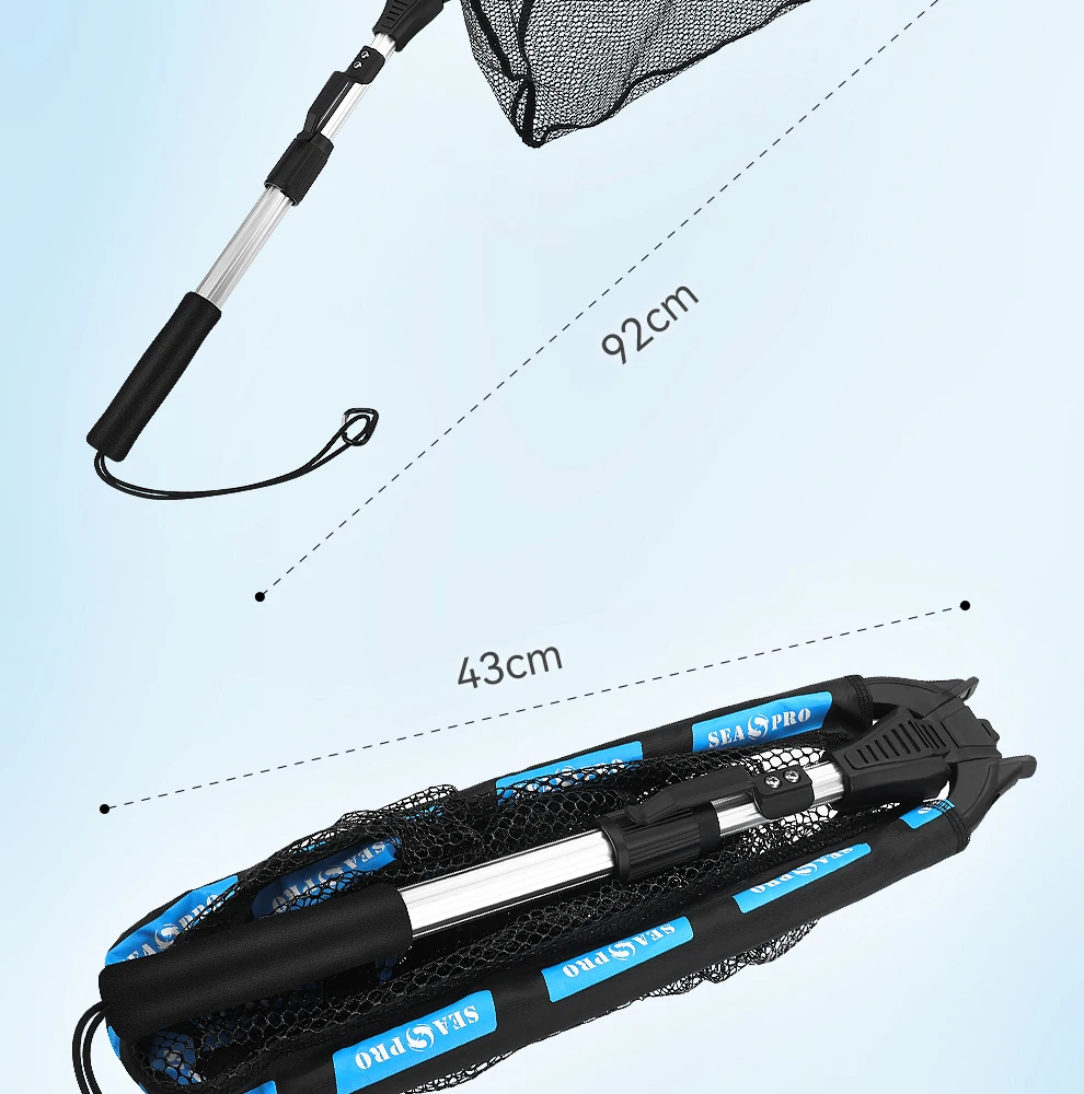 WEIHE 1 Stück Tragbares Faltbares Dreiecknetz 14 # Ausziehbarer Schwimmender Fischskimmer Langlebiges Angelzubehör für Einfachen Fang und Erhaltung – Detail 6