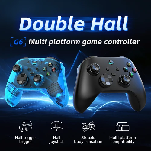 Imagen 1 del producto El nuevo controlador inalámbrico G6 viene con un joystick de doble salón y un botón trasero, compatible con computadoras Switch, Android, iOS