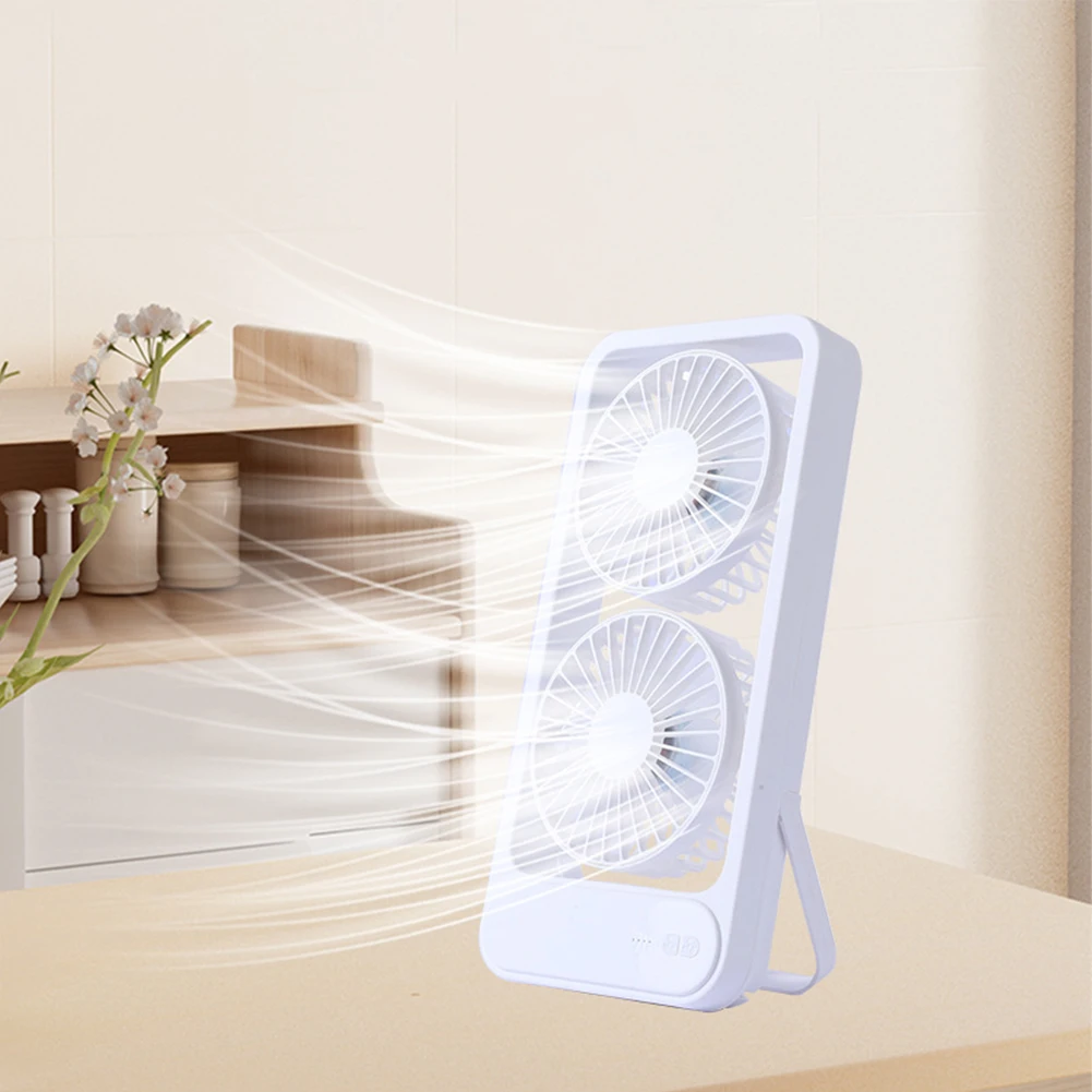 ハイウィンド電源ダブルヘッドデスクトップファン、家庭、オフィスの循環、シェイクヘッド、強力な電動クーラー