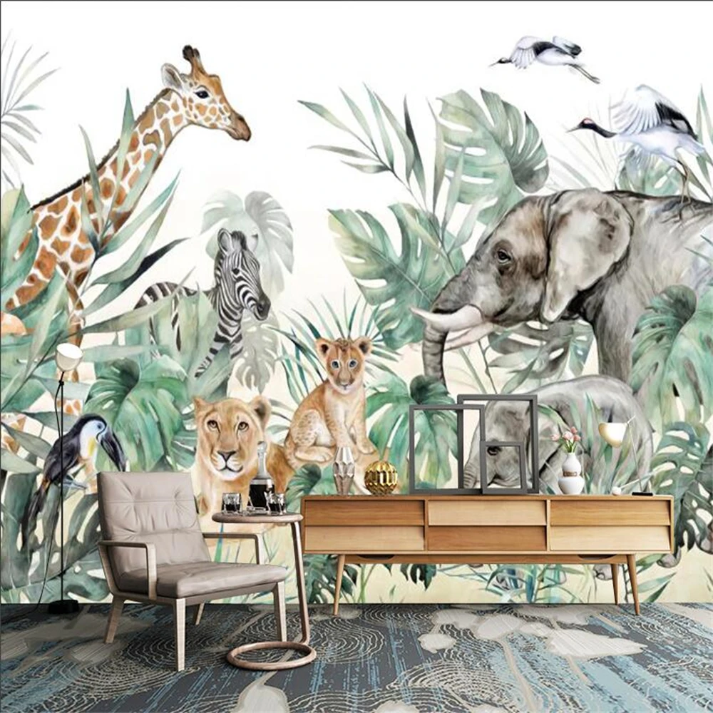 custom Elephant animal photo minimalist Nordic creative wallpapers for living room porch bedroom mural wallpaper Wall stickers