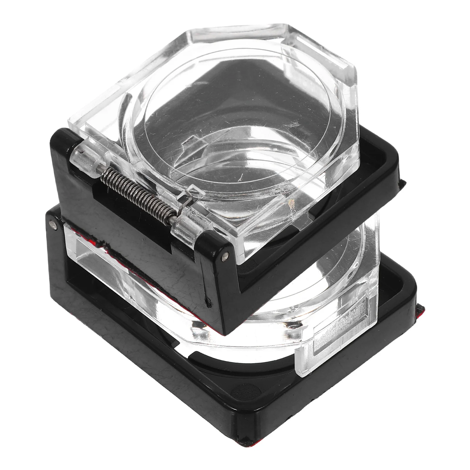 ฝาครอบปุ่มเปิดปิด 2 ชิ้น ขนาด 22 มม. พลาสติกใส ปุ่มกดทรงกลม ติดตั้งง่ายด้วยกาวในตัว สำหรับเครื่องจักรอุตสาหกรรม ปุ่มหยุดฉุกเฉิน