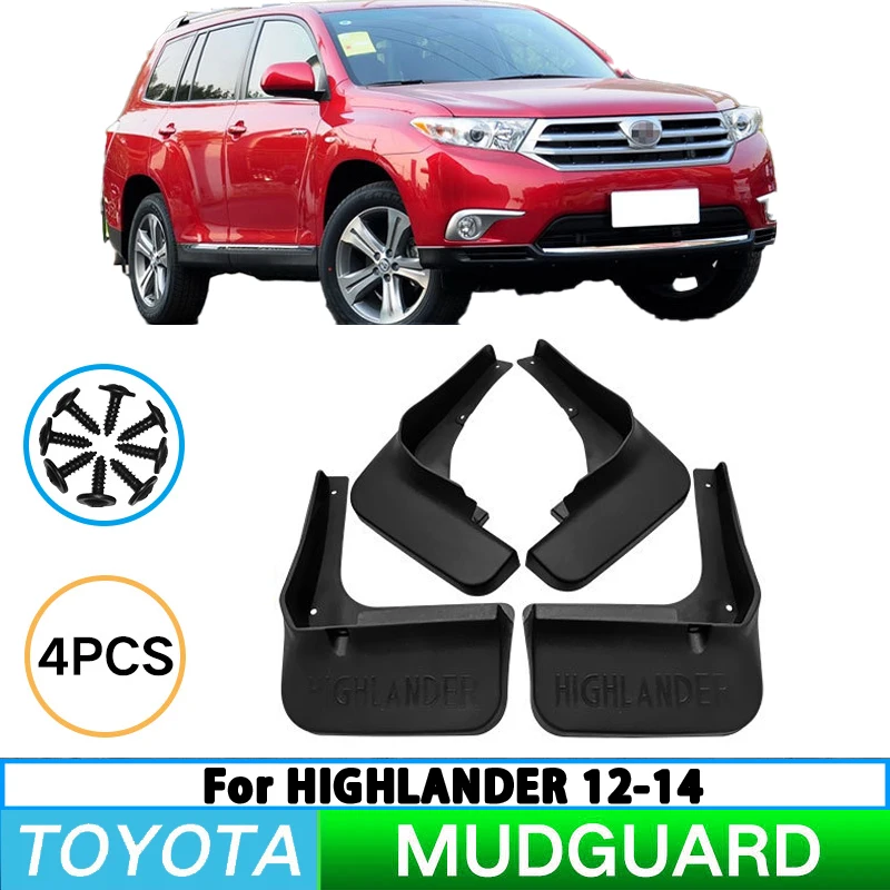 For Toyota 2012-2014 Highlander Car Tire Fender Splash Guard Front and Rear Wheel Fender Auto Parts