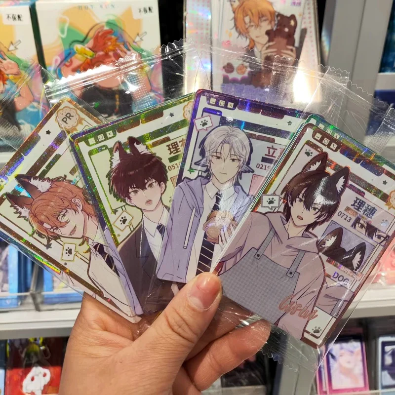 En Stock officiel véritable le coeur manger par un chiot couché série de conte d'animaux série de cartes 1 carte de Collection de Festival d'anime