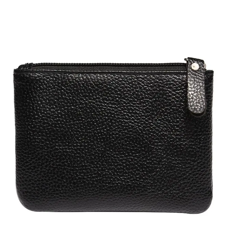 Zipper Classic Lychee Pattern PU Leather Coin Purse Business Money Clutch Purse Pouch Women Men Wallet ID Card Case