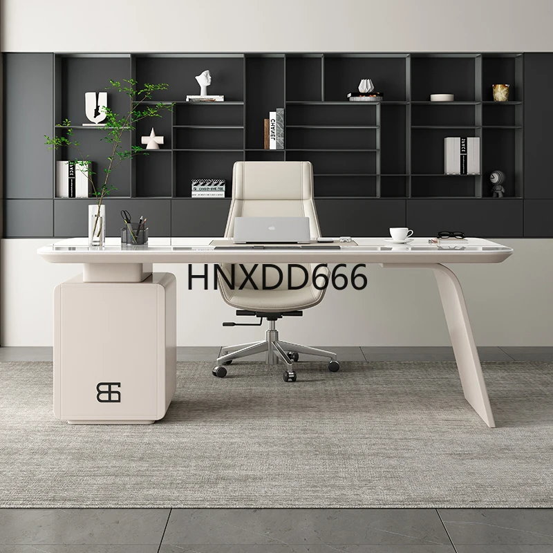 Slate desk light luxury home study computer desk integrated