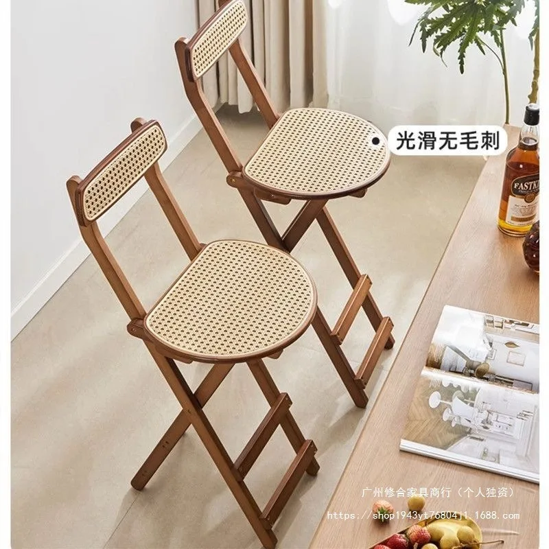 

Folding dining chair high chair bar stool dual-purpose bar high stool