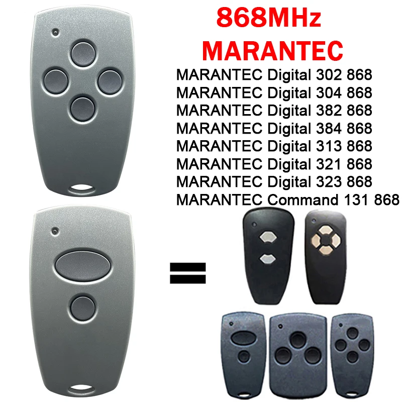 

MARANTEC Digital 302 868MHz 313 321 323 302 304 382 Command 131 Garage Remote Control 868MHz Gate Opener Remote Control Keychain