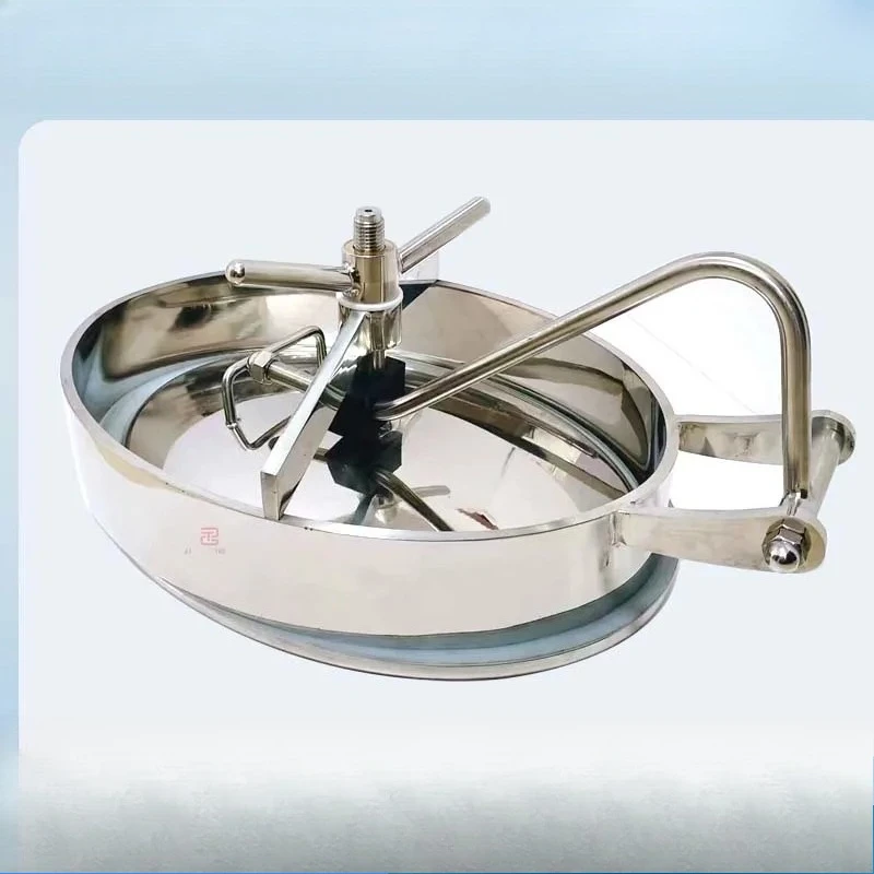 

Sanitary Grade 304 Stainless Steel Quick Open Square Manhole Inner Mirror Finish Oval Cover for Pressure Equipment