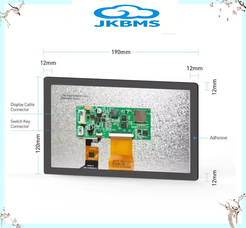V19 JK-PB2A16S20P 7inch 4.3inch Touch Screen Display Perfectly Matched With JIKONG V19 Energy Etorage BMS（JIKONG PB BMS)）TC view 2