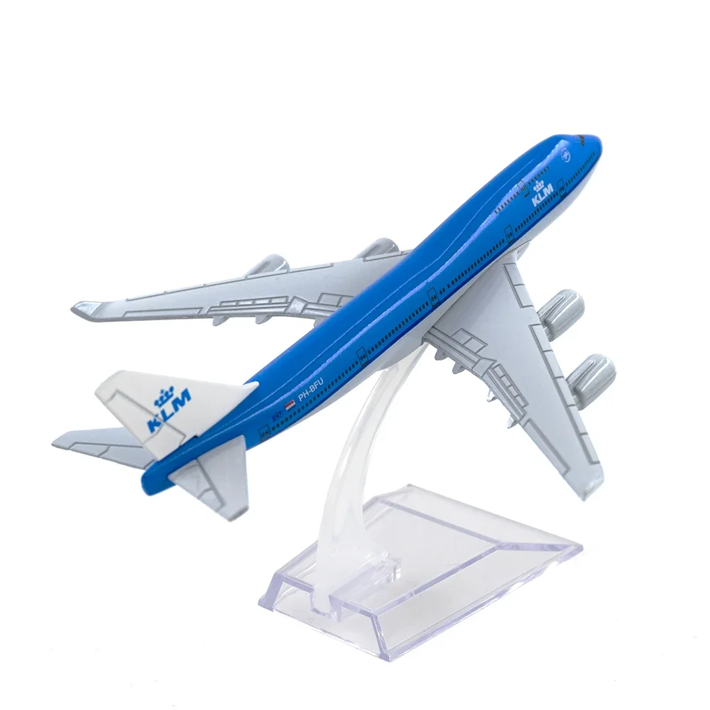 

1/400 Aircraft B747 KLM Royal Dutch Airlines 16cm Alloy Plane Boeing 747 Model Toy for Collection Decoration ob11