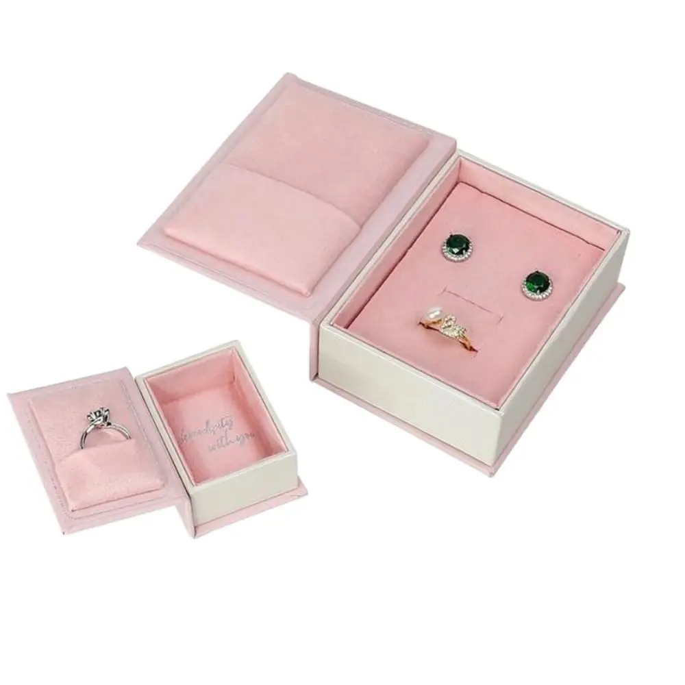 Novelty Book Shaped Jewelry Box Magnetic Closure Necklaces Jewelry Storage Box Portable Flip Cover Jewelry Displasy Holder