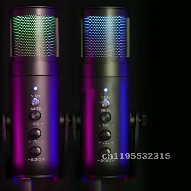 Experience The Ultimate Audio Quality With Usb Capacitor Microphone For Live Streaming Ktv Recording Ps4 Gaming And Rgb Colorful