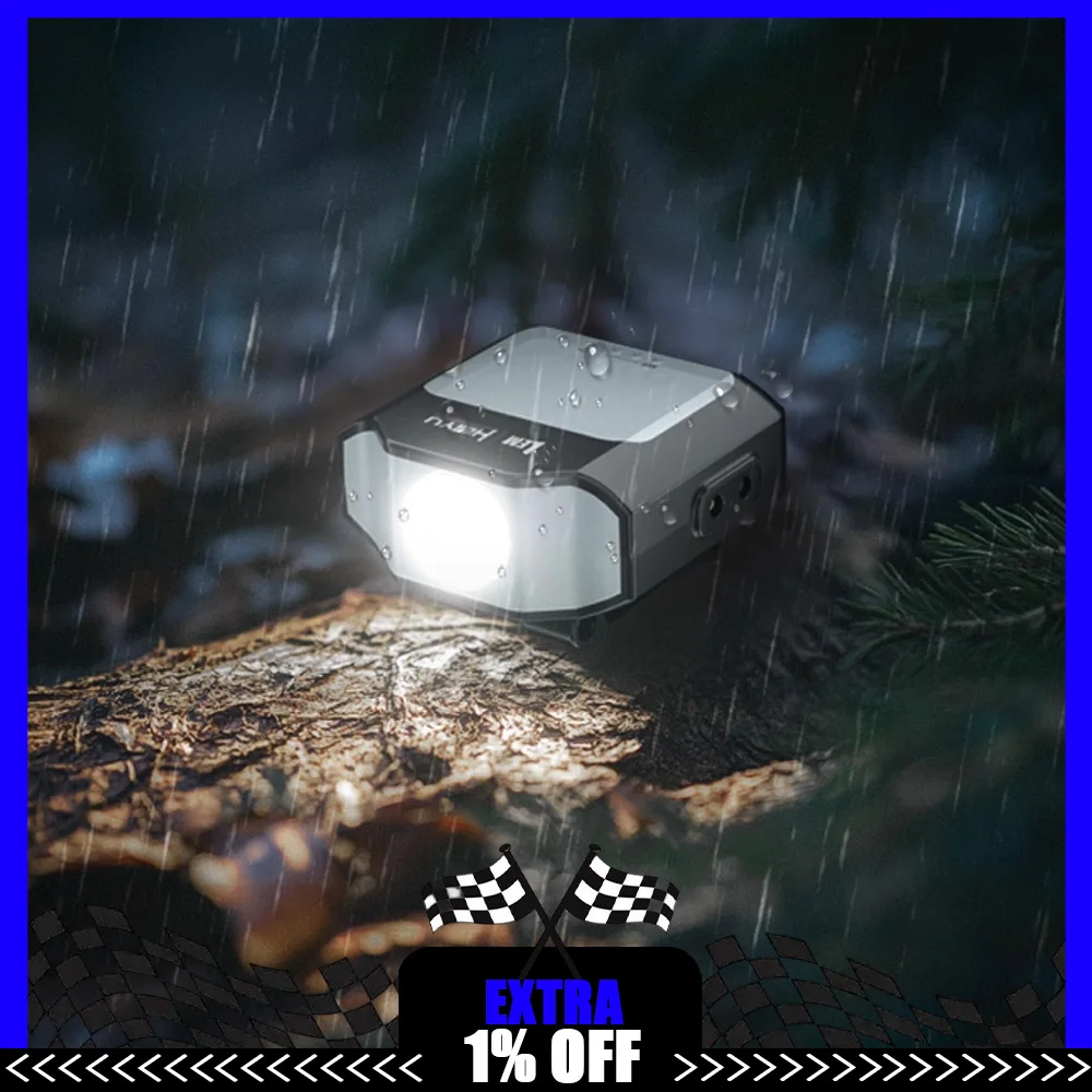 

LEM AT7Pro Мощный светодиодный/COB налобный фонарь для скалолазания на открытом воздухе, фонарик 1500 мАч, 800 лм, перезаряжаемый фонарь для рыбалки, налобный фонарь