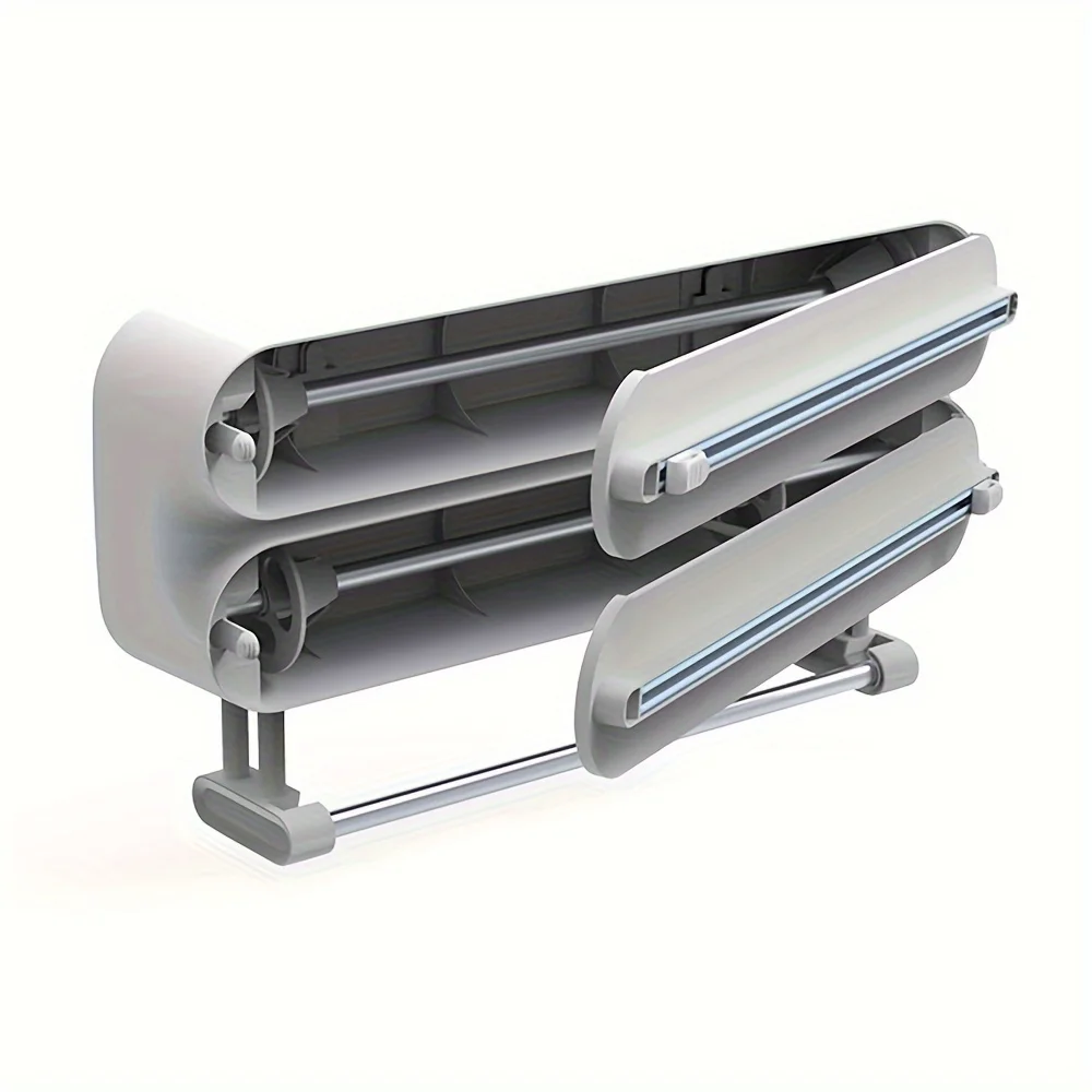 

SOLX Plastic Wrap Cutter Magnetic Wall Mount MAX Adjustable Length Bidirectional Blade