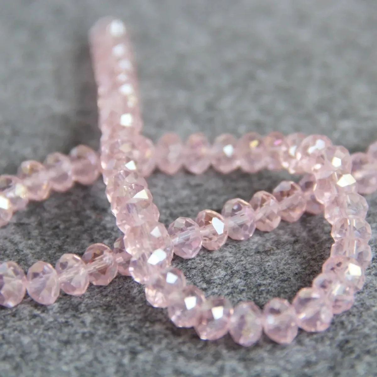 For Necklace 5x8mm Faceted Pink AB+ Colorful Glass Crystal Beads Stones Balls Gifts  Beads Loose 72pcs DIY Jewelry Making Design