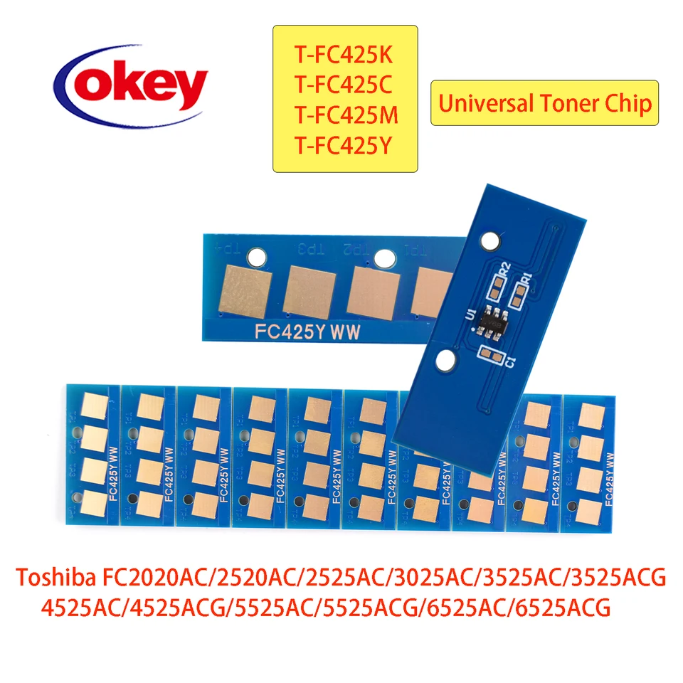T-FC425 FC425 TFC425 FC-425 Toner Cartridge Chip For Toshiba