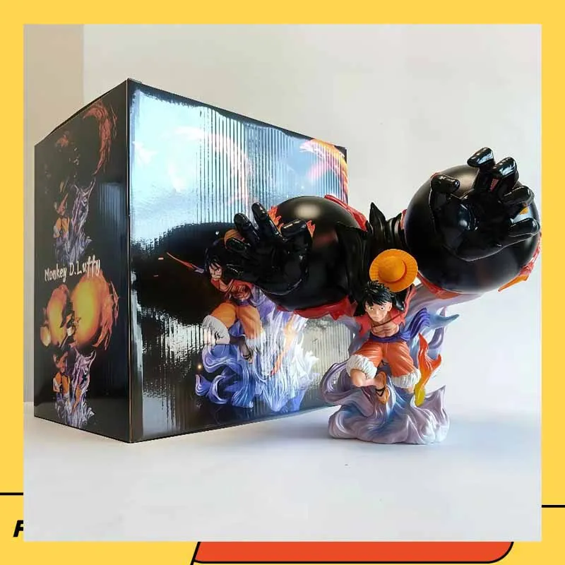 

Anime Figure One Piece Double Fist Luffy Three Gears Grass Hat Group Full Form Scene Birthday Gift Trendy Play Model Bandai Doll