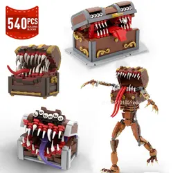 Moc Dungeonsed Dragons Mimic Chest Monster Model Building Block Set Game Action Figures Treasure Chest Monster Bricks Toy Gifts