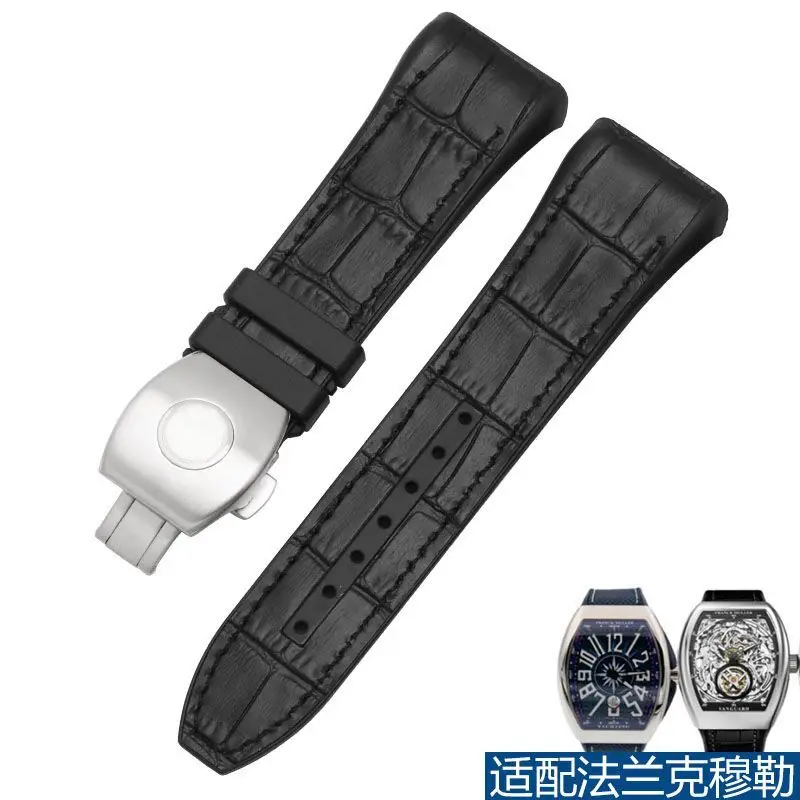 Franck Muller Vanguard Yachting Watch Strap for V328880 V45V41 Moisture Wicking Leather with Proprietary Interface Accessories