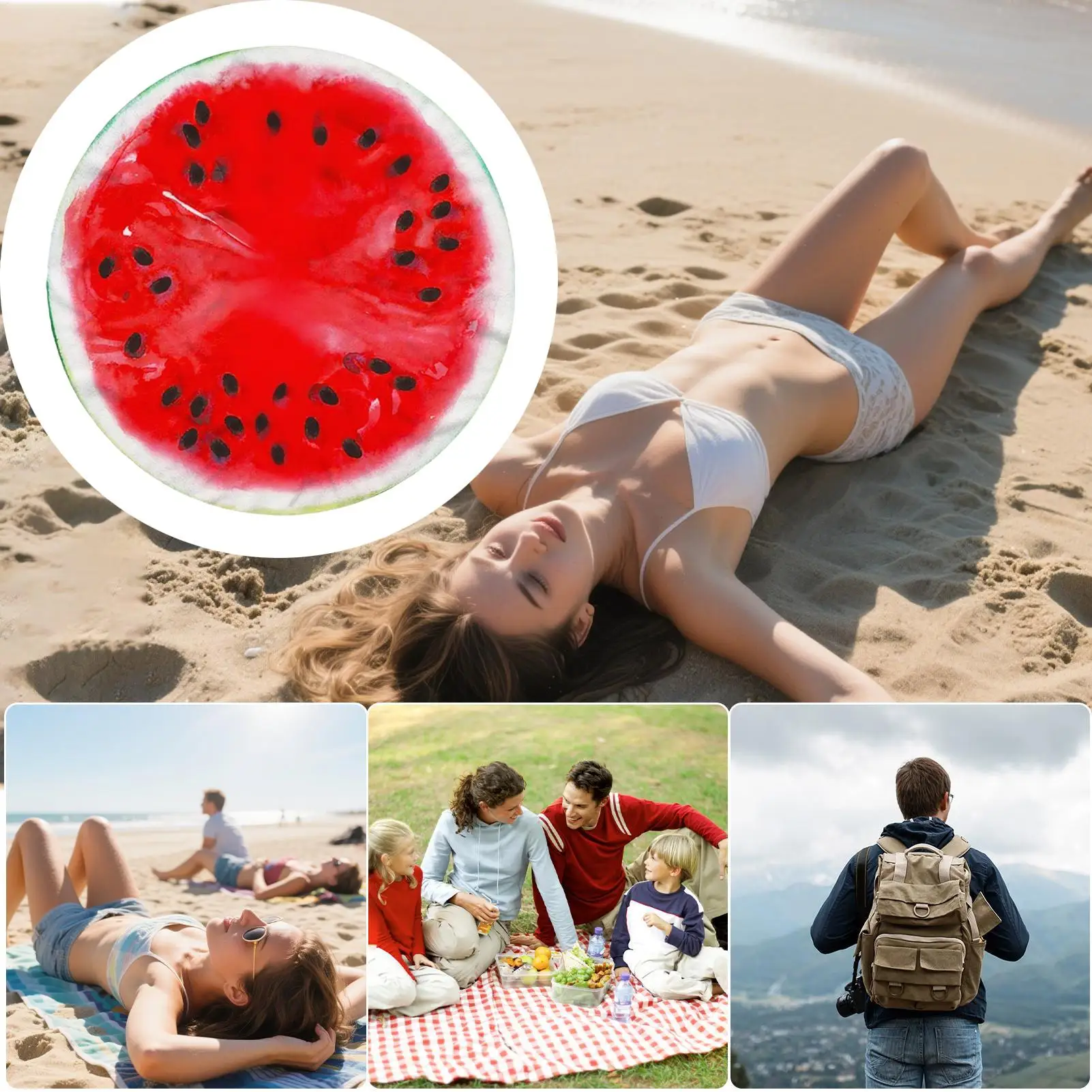 

Портативный коврик для кемпинга, водонепроницаемый коврик для пикника, моющееся одеяло для пеших прогулок, пляжных путешествий, уличное быстросохнущее легкое одеяло