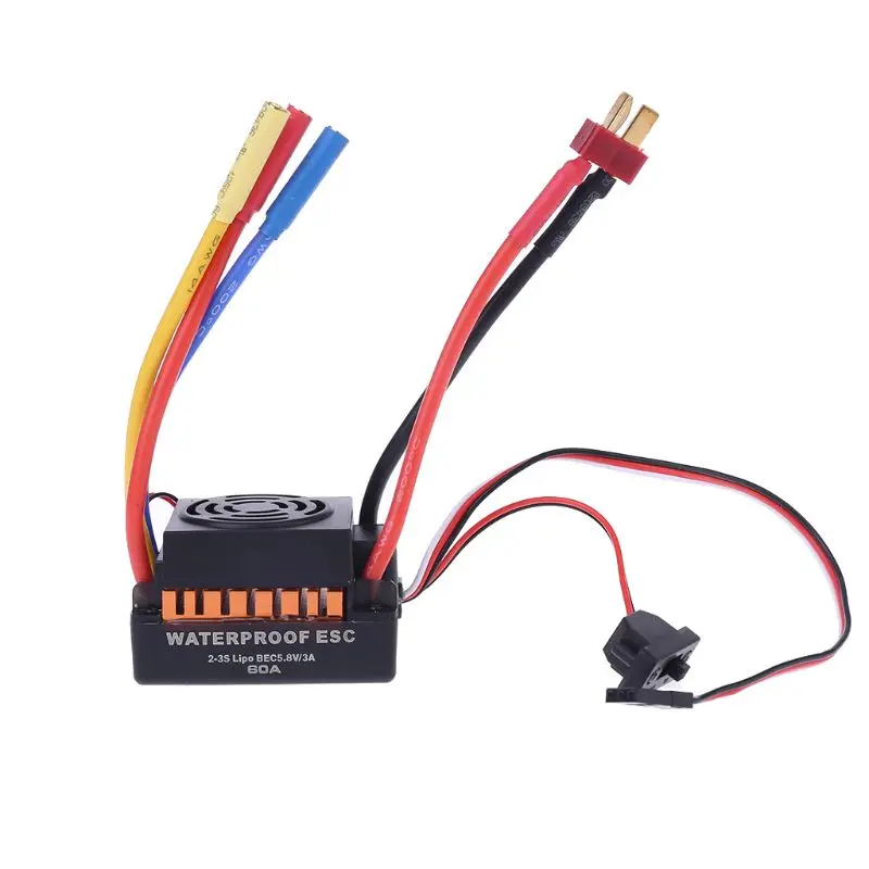 Brushless Motor 1/10,  60A  Waterproof ESC Electric Speed Controller for RC Part Accessory R7RB