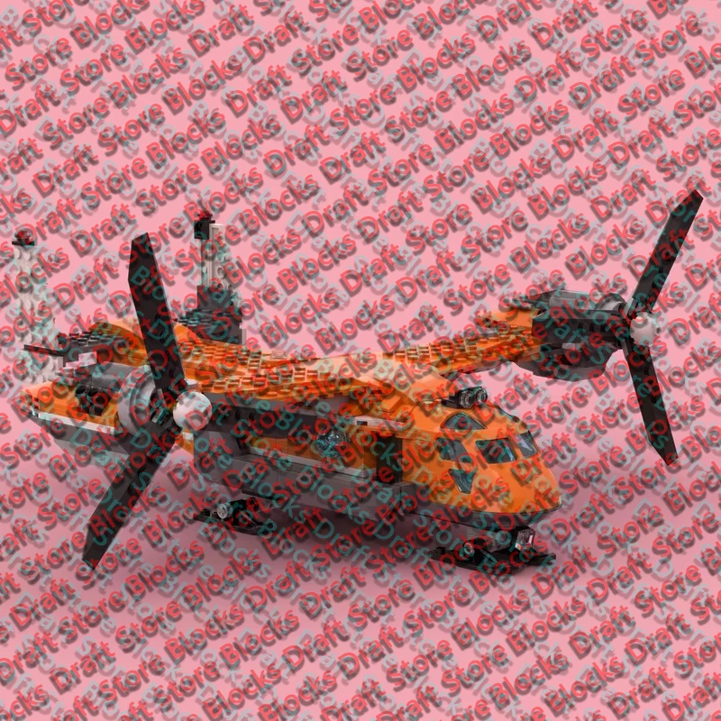 Airborne Transport Jets Model MOC Building Bricks War Equipment Modular Technology Gifts Holiday Assemble Toys Suit QWERT