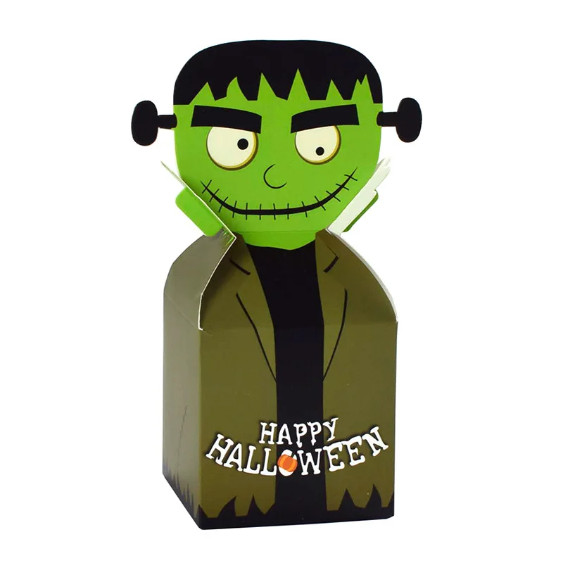 10/20pcs Halloween Monster Papier Süßigkeiten Geschenk box Keks Geister Kuchen bevorzugen Geschenk verpackungs boxen Halloween Thema Party Dekoration – Detail 8