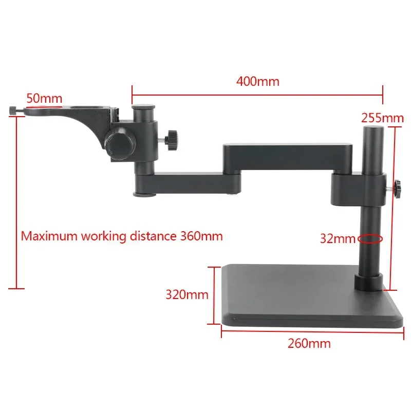 Scharnierende Arm Klem Microscoop Beugel 76mm 50mm Scherpstellen Houder Voor Stereo Microscoop Monoculaire lens Video Microscoop Camera