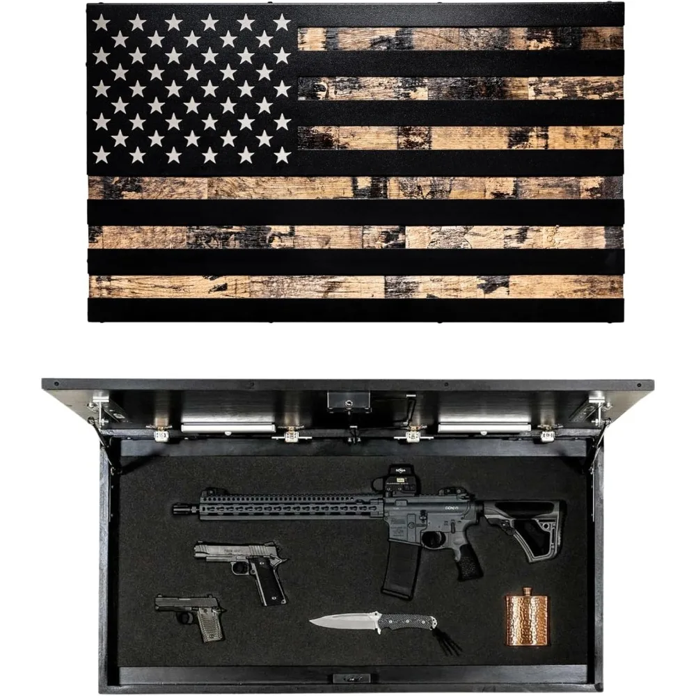 

1791 MAX 42 x 23 дюйма Бочка для виски с американским флагом — подъемное хранилище с RFID-замком Простая установка | Индивидуальный