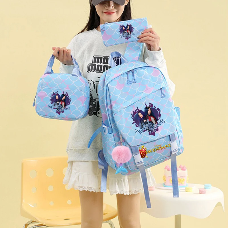 

Комплект рюкзаков из 3 предметов, школьная сумка с героями мультфильмов для девочек, двойная сумка на плечо, подростковая дорожная ручка, сумки для обеда, сумка для книг, рюкзак