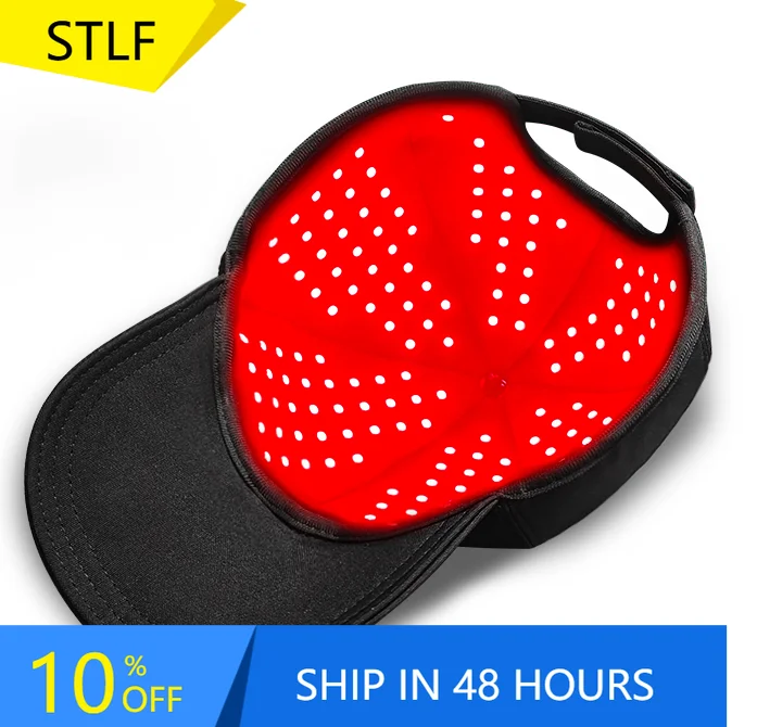 

STLFПрофессиональная шапочка для роста волос 850 нм рядом с инфракрасным красным светом для домашнего использования, лечение выпадения волос