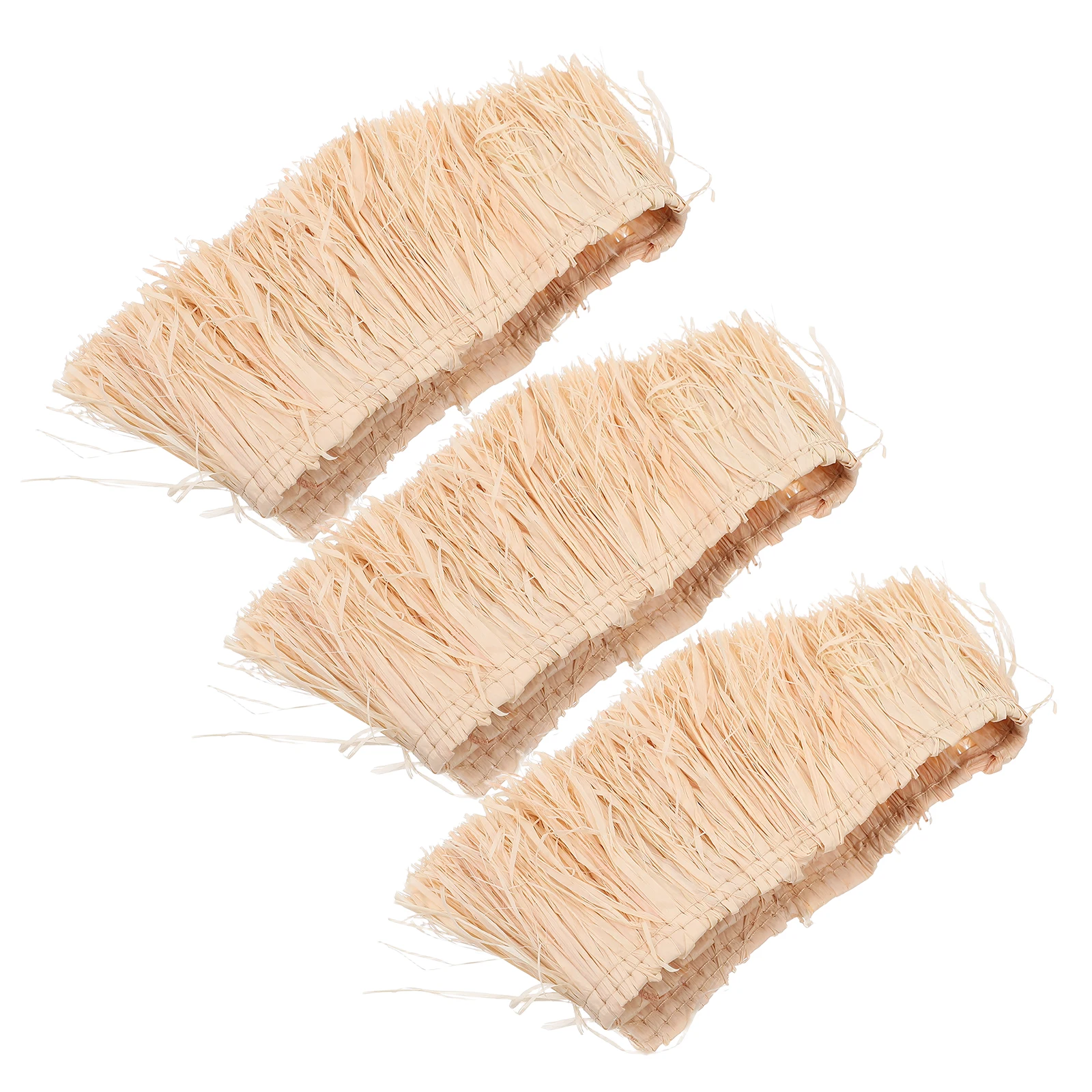 

3pcs Artificial Thatch Grass Roof For House Diorama Dollhouse Tiki Bar Garden Party Decor Synthetic Straw Roof