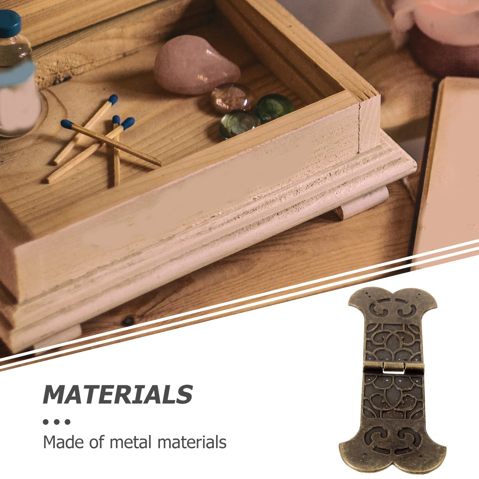 

2 pcs Vintage Metal Hinges Decorative Small Hinges For Jewelry Gift Wooden Boxes Durable Rustproof Hardware Furniture Hinge