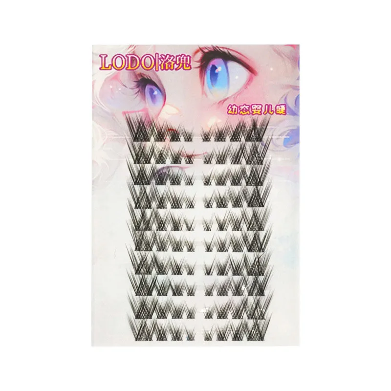 10Rows Fox Style Baby Straight False Eyelashes Natural Simulation Single Cluster Eyelashes DIY Eyelash Extension Makeup Reusable