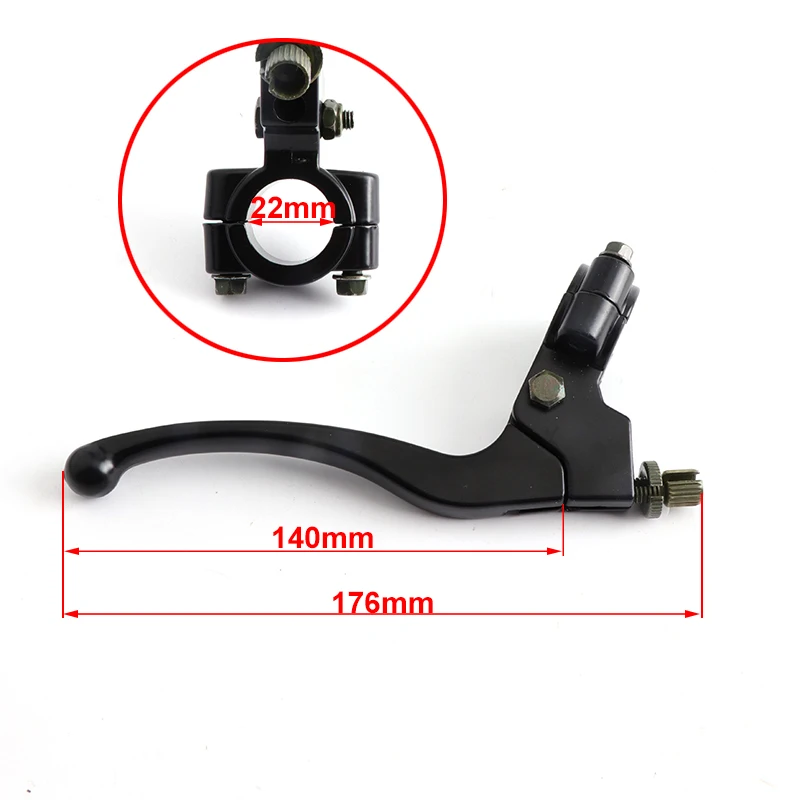 1 Pair 7/8'' 22mm Universal Motorcycle Handlebar Brake Clutch Levers Drum Brake Handle for Dirt Bike ATV Handle Levers Perch