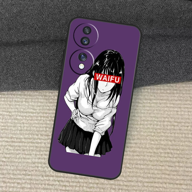 Sugoi Senpai Anime waifu Case For Honor 8X 9X X8a X9a X7a X6a Magic 5 Pro Honor X8 X9 X7 10 50 70 90 Lite Cover