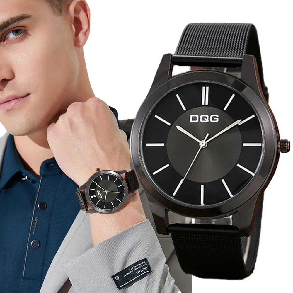 

Men 2023 Fashion Brand Watches Casual Simplicity Retro Quartz Watch Mesh alloy strap Male Clock Dress Wristwatches