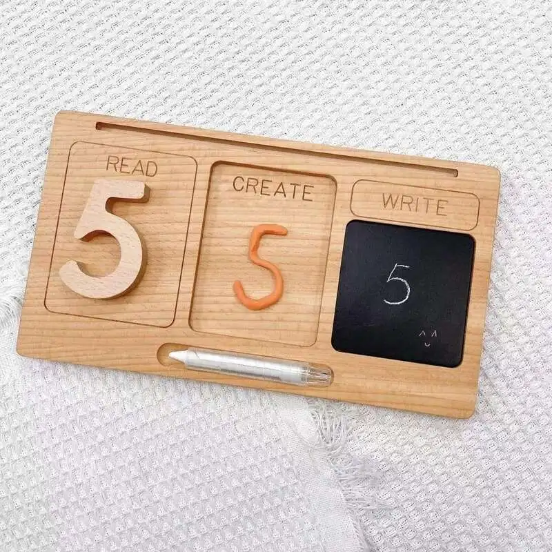 Novas crianças montessori aprendizagem tablet aprender placa de escrita números pequenos blackboard e cartões reconhecimento crianças brinquedos educativos